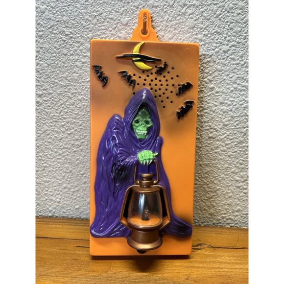 Vintage 1995 Halloween Grim Reaper Talking Doorbell Toy State Lights Sound Works - Picture 3 of 7